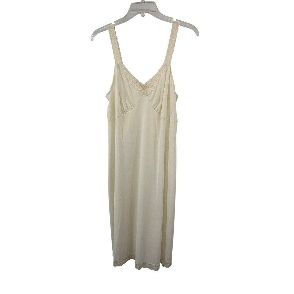 Vintage 90s Cabernet Ivory Slip Dress Womens 38 24" Used